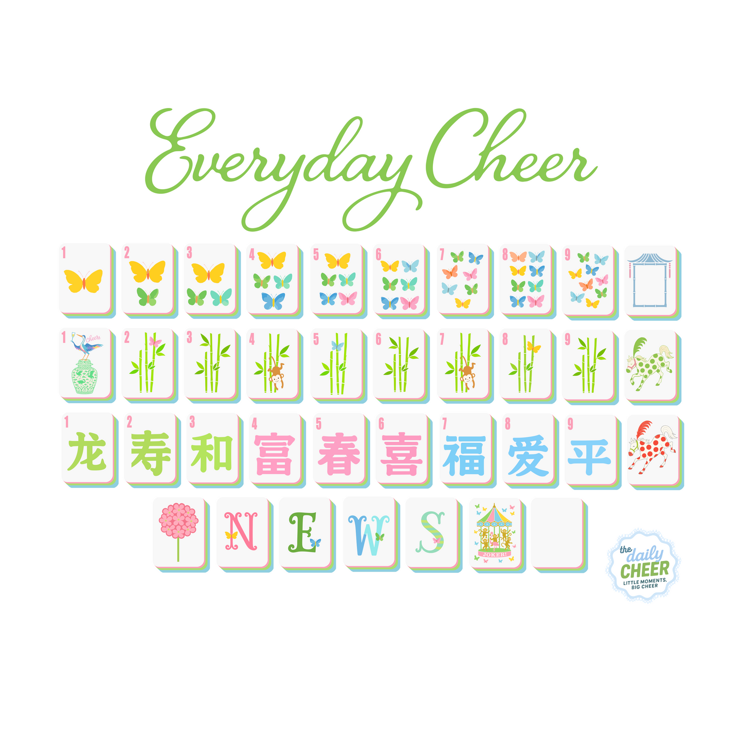 SEPTEMBER PRE-ORDER: The Everyday Cheer Mahjong Tiles
