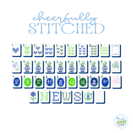 SEPTEMBER PRE-ORDER: The Cheerfully Stitched Mahjong Tiles