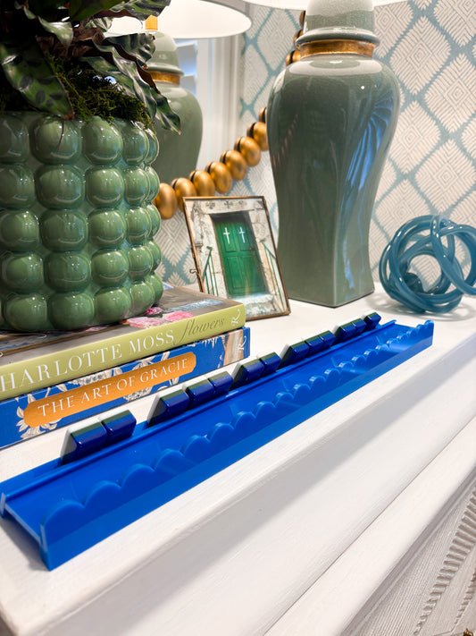 PRE-ORDER: True Blue Scallop Rack & Pusher Set (Set of 4)