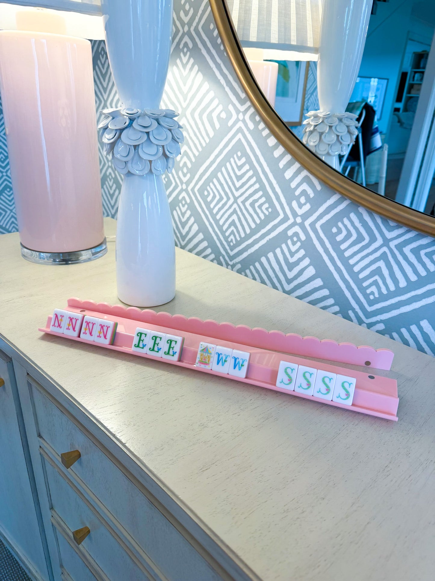 PRE-ORDER: Blush Scallop Rack & Pusher Set (Set of 4)