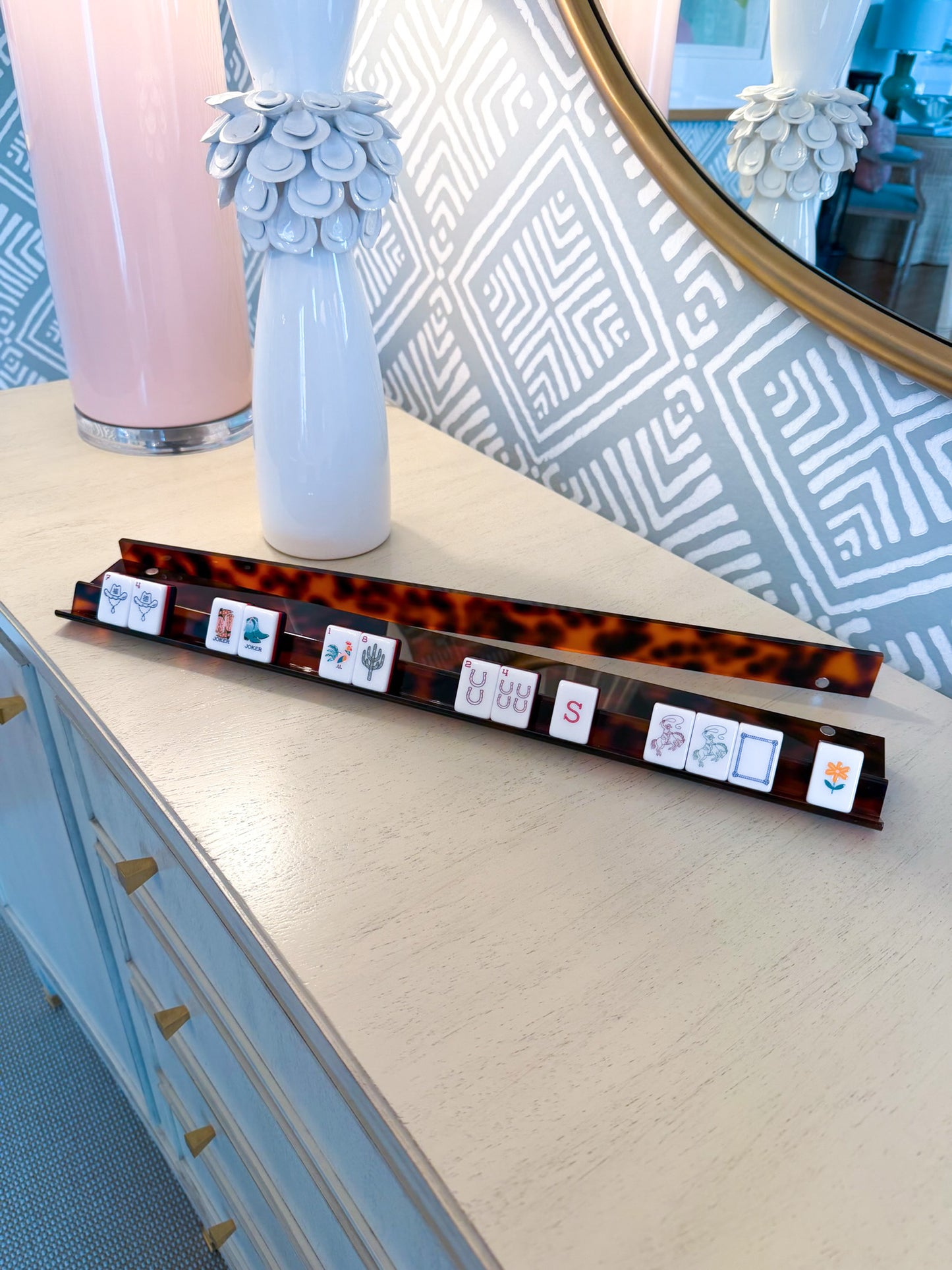 PRE-ORDER: Tortoise Shell Rack & Pusher Set (Set of 4)