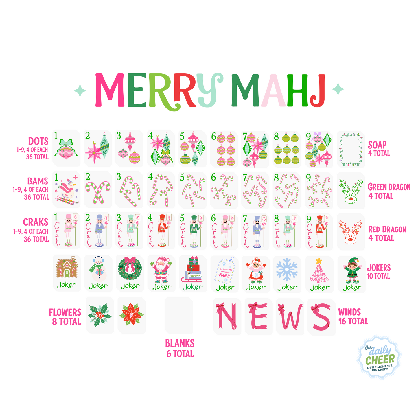 OCTOBER PRE-ORDER: Merry Mahj Tiles